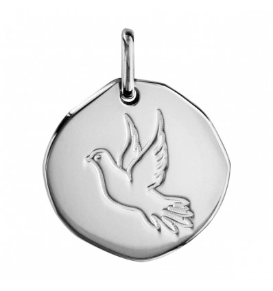 PENDENTIF ARGENT COLOMBE GALET