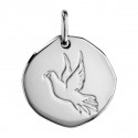 PENDENTIF COLOMBE GALET ARGENT